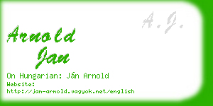 arnold jan business card