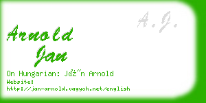 arnold jan business card